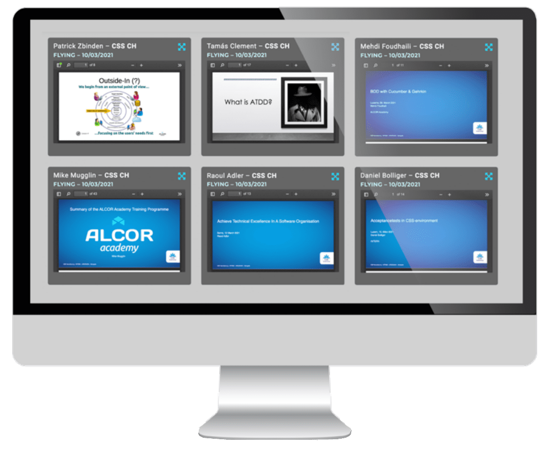 Alcor Academy's community of practice presentations